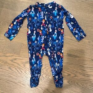 Little Snuggles Frozen convertible hands and feet zipper romper